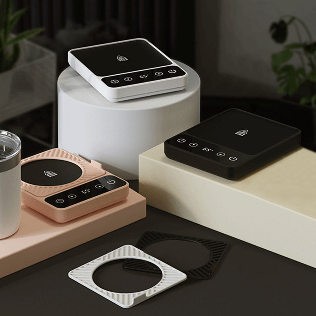 3 Colors Options -- 1Pc Desktop Electric Mug Warmer Auto Shut Off Timer Setting 6 Temperature Levels Cup Warmer For Milk Tea Cup Heating Plate