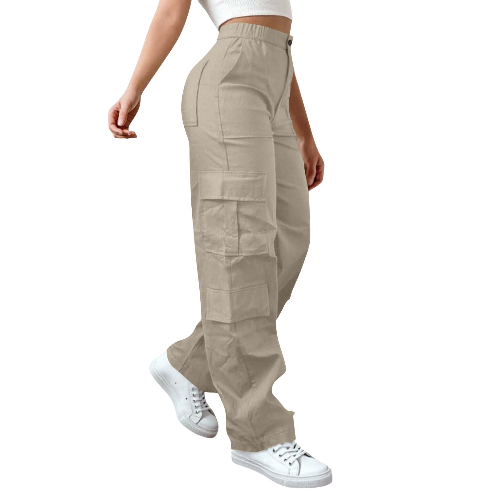 Waist Button Strip Zipper With Pockets Outdoor Mountaineering Leisure Overalls Trousers