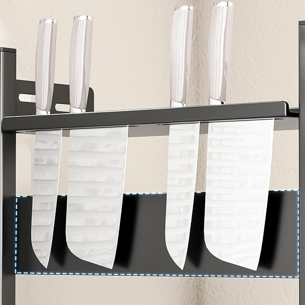1 Piece Stainless Steel Multi-layer Spice Rack Suitable For Kitchen Countertops Multi-function Layered Rack For Orderly Spice Storage Suitable For Home Kitchens And Restaurants