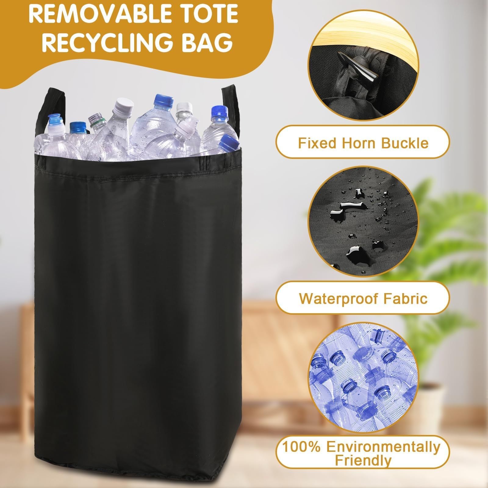 Storage Bottle Container With Lid, Storage Bottle Storage Recycling Container Kitchen Storage Bottle Storage Large Capacity,442-6786-MG