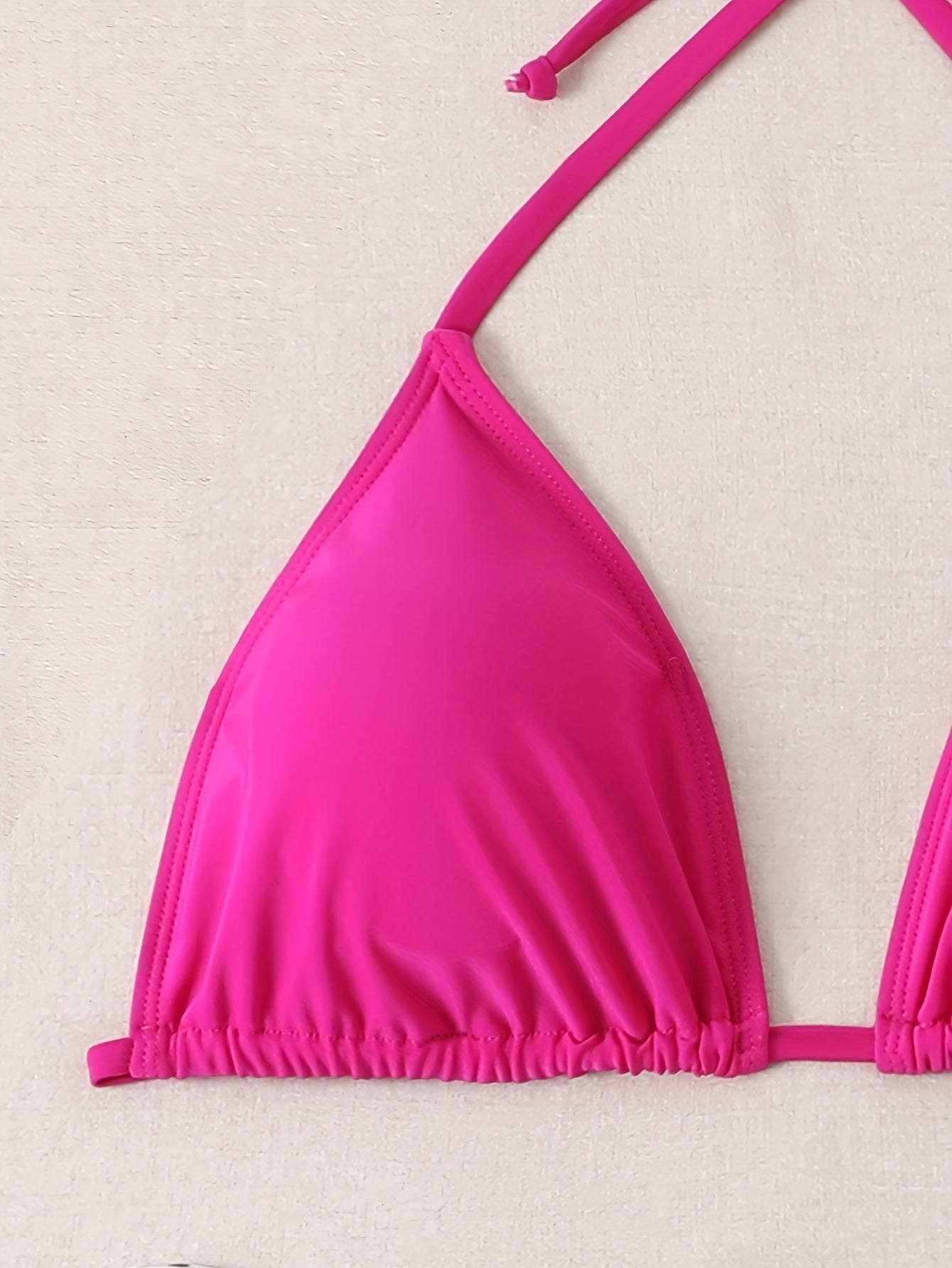 Women's Fashion Bikini Triangle Top Set, Sexy V-shaped Triangle, Three-piece Set